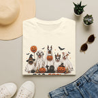 Halloween 'Boo Crew' Dog T-Shirt — Cute Puppy Ghosts & Pumpkins