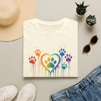 T-Shirt — Rainbow Paw Heart Tee (LGBTQ+ Pet Lover Pride Shirt)
