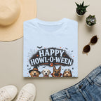 Happy Howl-O-Ween T-Shirt — Cute Dogs Halloween Graphic Tee