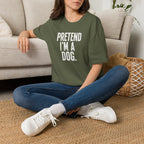 Pretend I'm a Dog Halloween costume Funny Statement Tee