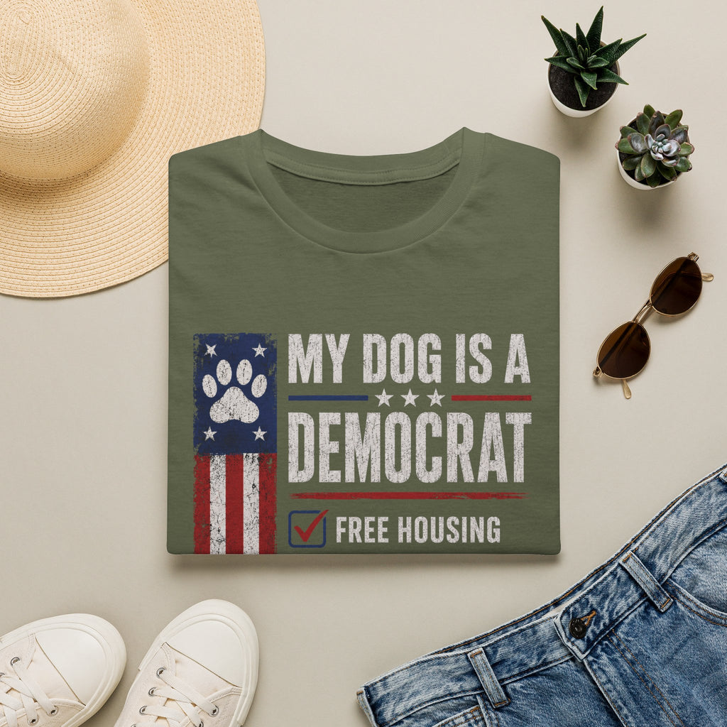 My Dog Is A Democrat T-Shirt — Patriotic Funny Political Dog Owner Tee