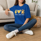 Peace Love Dogs T-Shirt – Cute Golden Retriever Graphic Tee