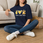 Peace Love Dogs T-Shirt – Cute Golden Retriever Graphic Tee