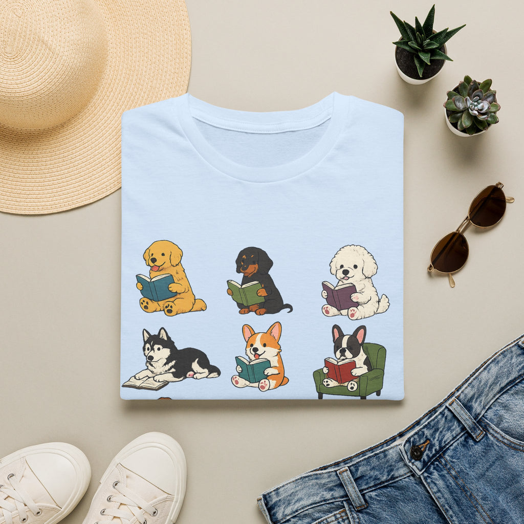 Reading Dogs T-Shirt — Cute Puppy Book Club Graphic Tee
