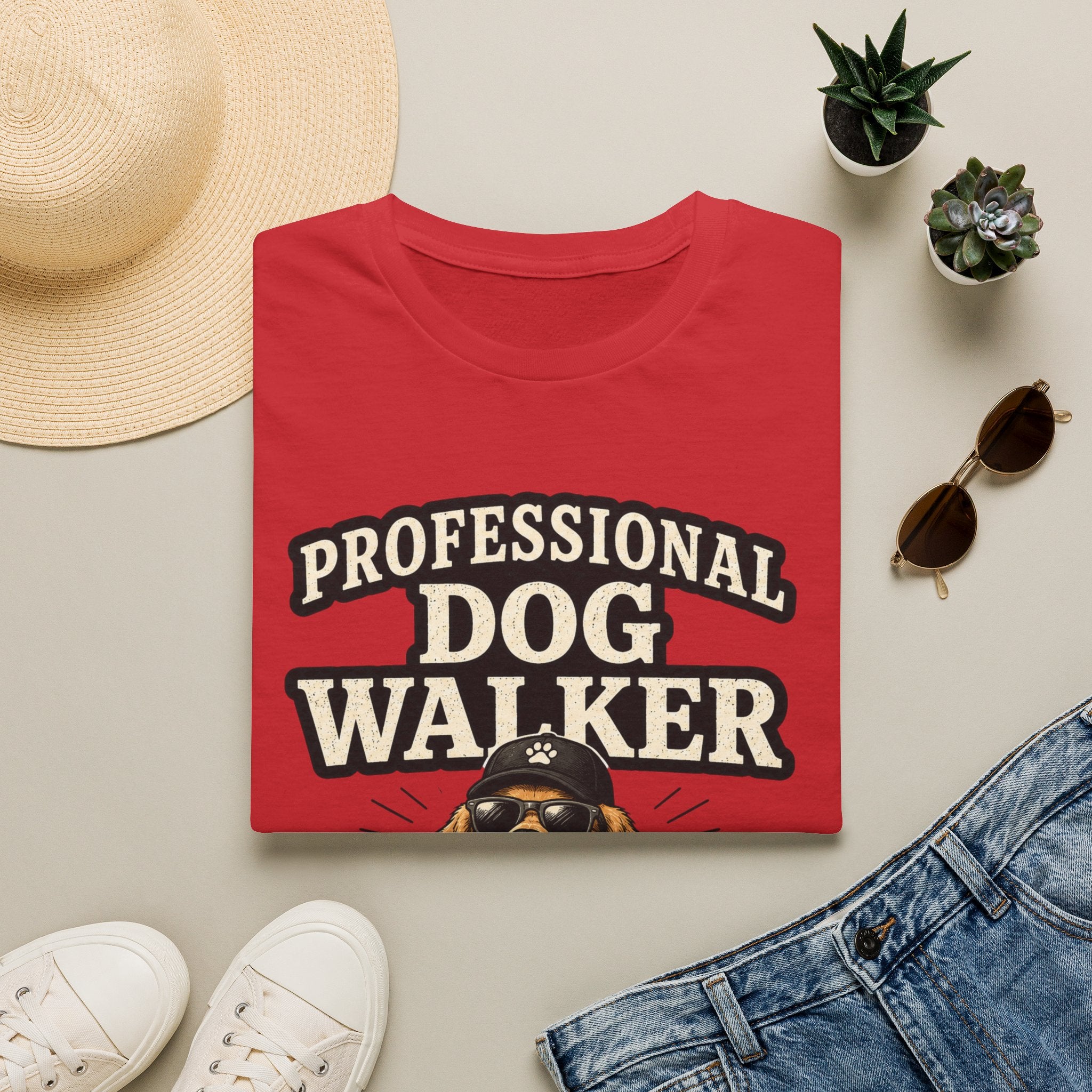 Professional Dog Walker T-Shirt — Certified by Dogs Graphic Tee