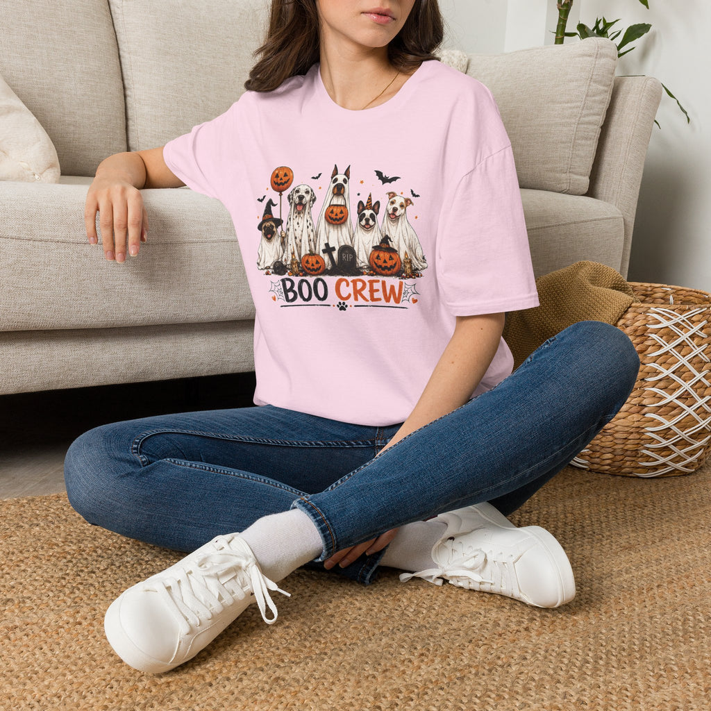 Halloween 'Boo Crew' Dog T-Shirt — Cute Puppy Ghosts & Pumpkins