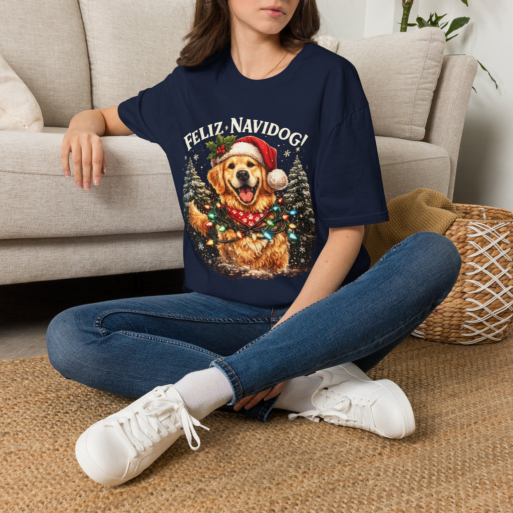 Feliz Navidog! Golden Retriever Holiday Tee