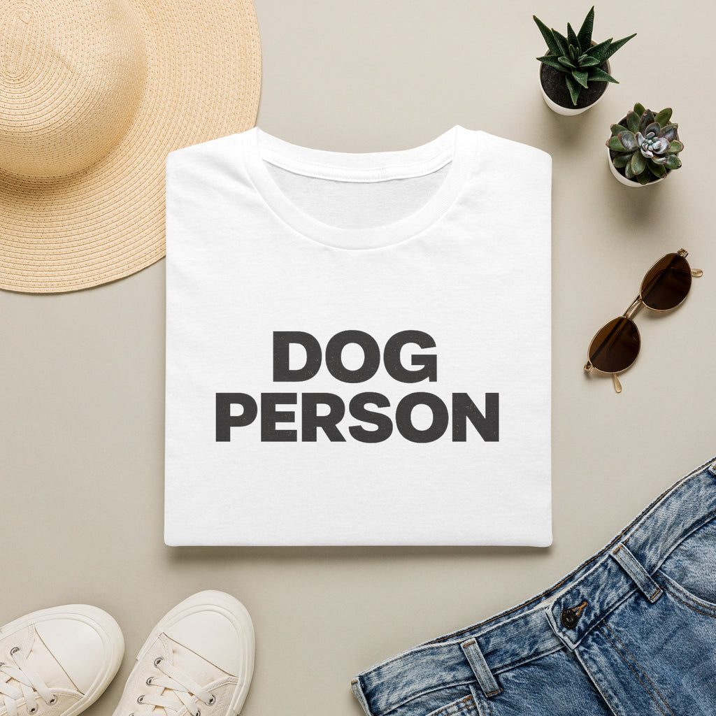 Dog Person T-Shirt — Bold Text Graphic Tee for Dog Lovers