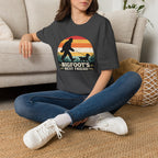Bigfoot's Best Friend Retro Sunset Tee