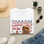 Bad Day to Be a Hot Dog T-Shirt — Retro Patriotic Dog Graphic Tee