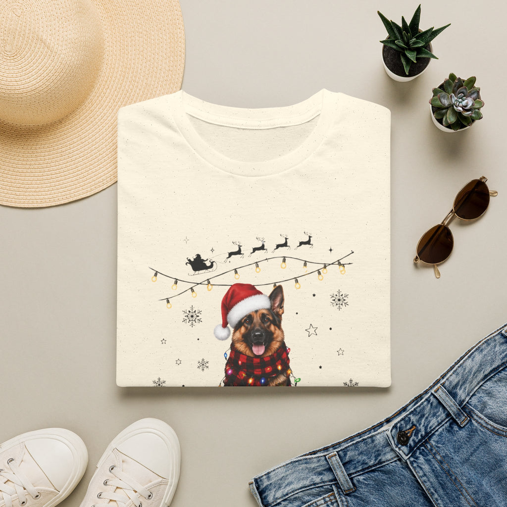 Christmas German Shepherd T‑Shirt — Merry Christmas Holiday Dog Tee