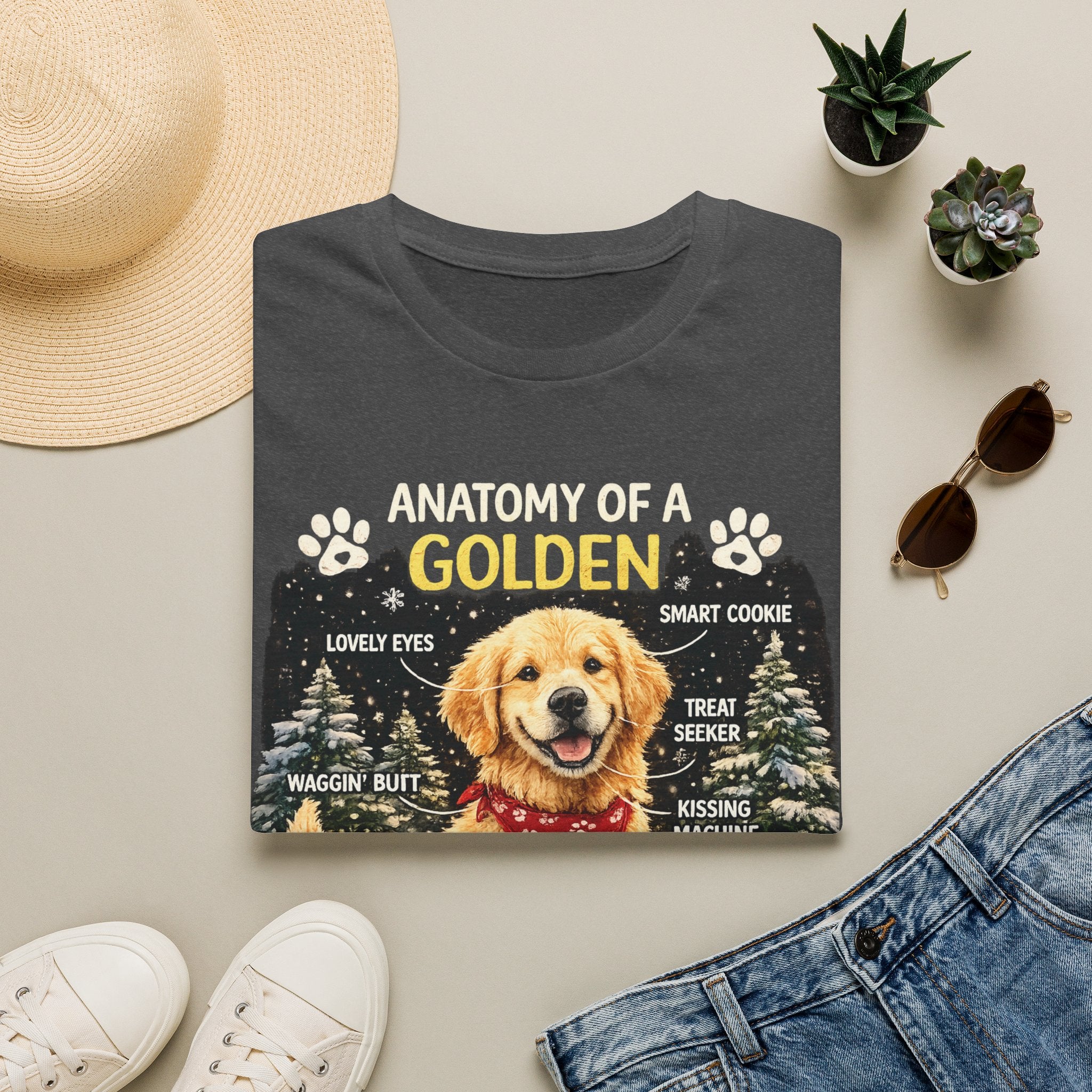 Anatomy of a Golden T-Shirt – Funny Golden Retriever Dog Tee