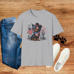 Patriotic Dachshund Tee — American Flag Cowboy Dog T-Shirt