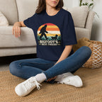 Bigfoot's Best Friend Retro Sunset Tee