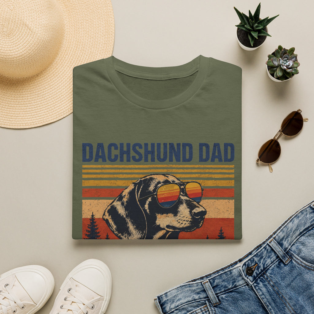 Dachshund Dad T-Shirt — Retro Sunglasses Sausage Dog Tee