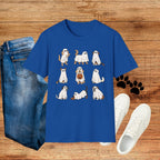 Ghost Dogs Halloween T-Shirt — Cute Puppy Ghosts with Pumpkin Design