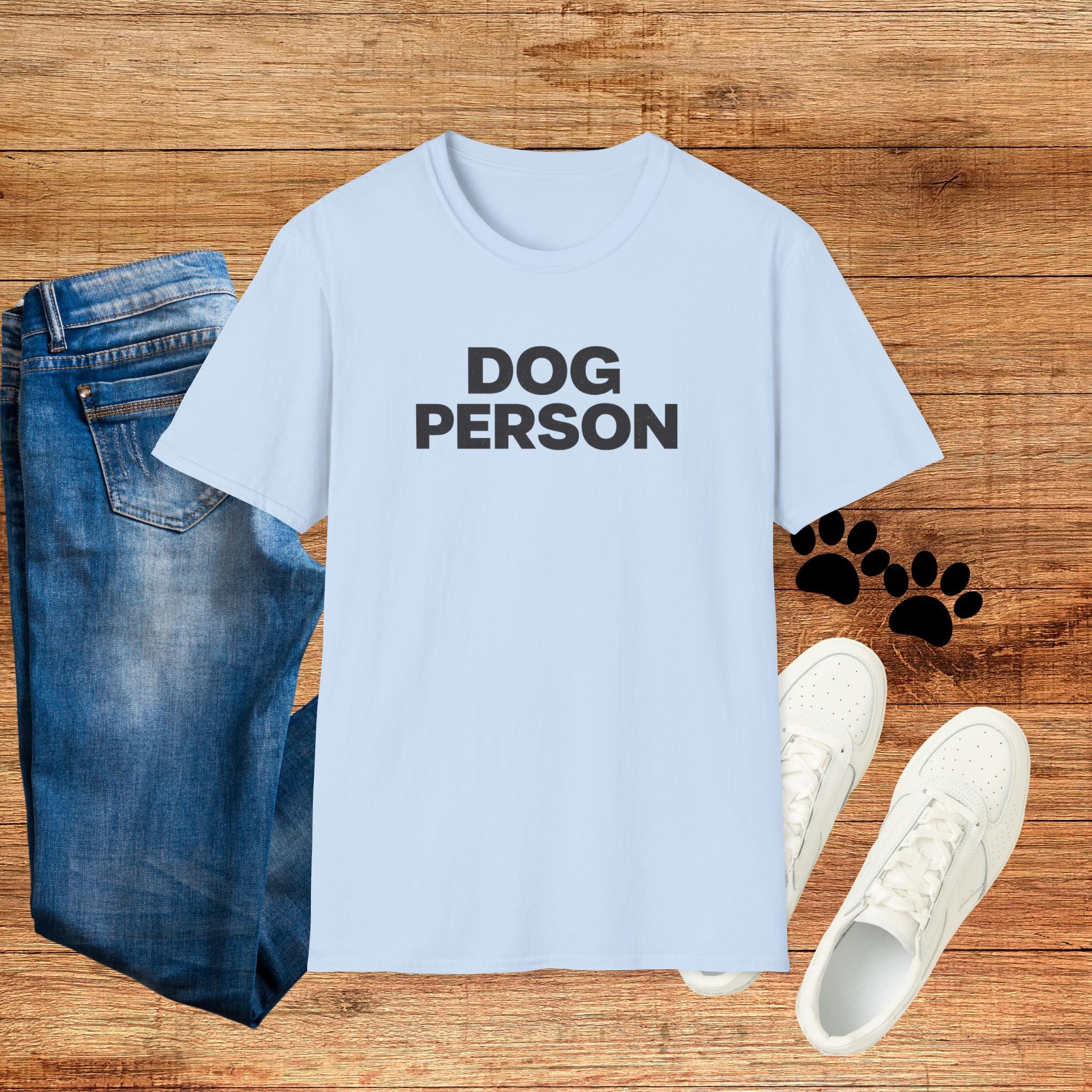 Dog Person T-Shirt — Bold Text Graphic Tee for Dog Lovers