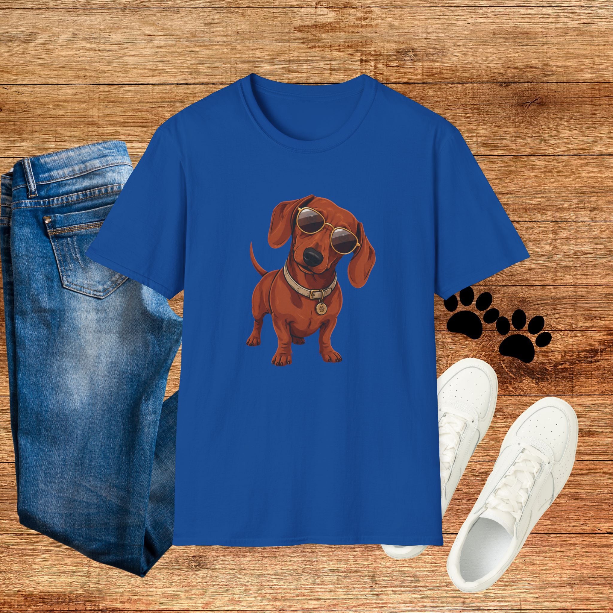Dachshund Sunglasses T-Shirt — Cool Wiener Dog Graphic Tee