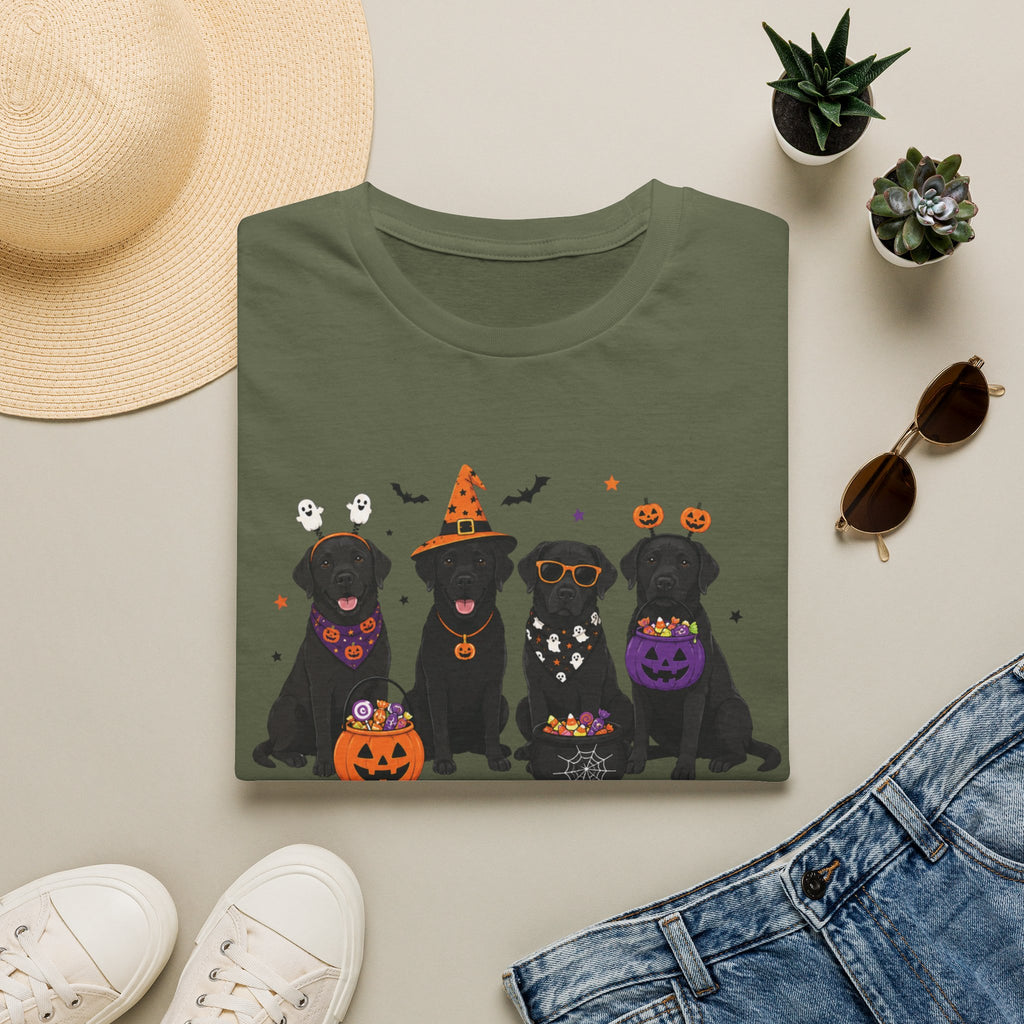 Halloween Black Labrador T-Shirt — Happy Howl-O-Ween Cute Dog Costume Tee
