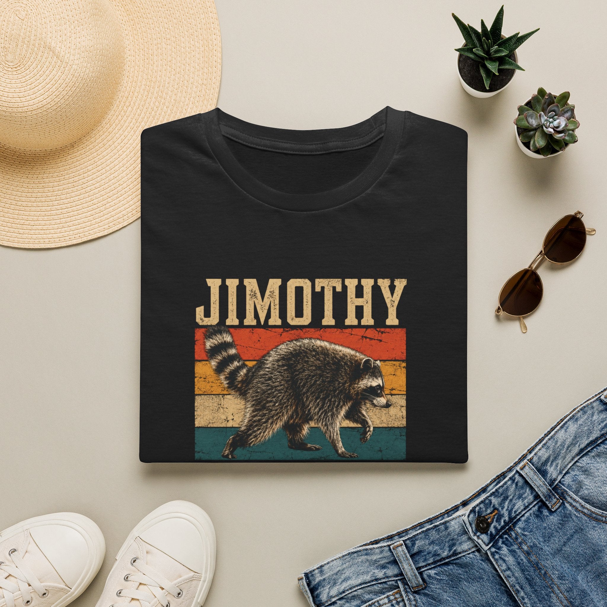 Jimothy Is My Spirit Animal Retro Tee Raccoon