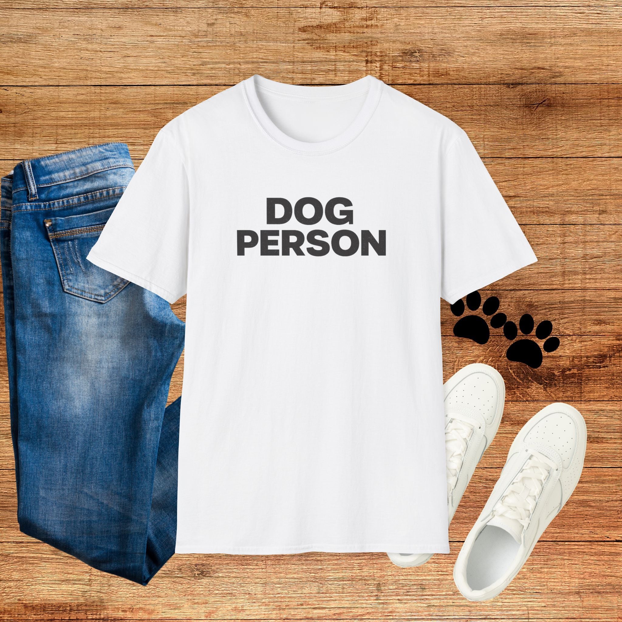 Dog Person T-Shirt — Bold Text Graphic Tee for Dog Lovers