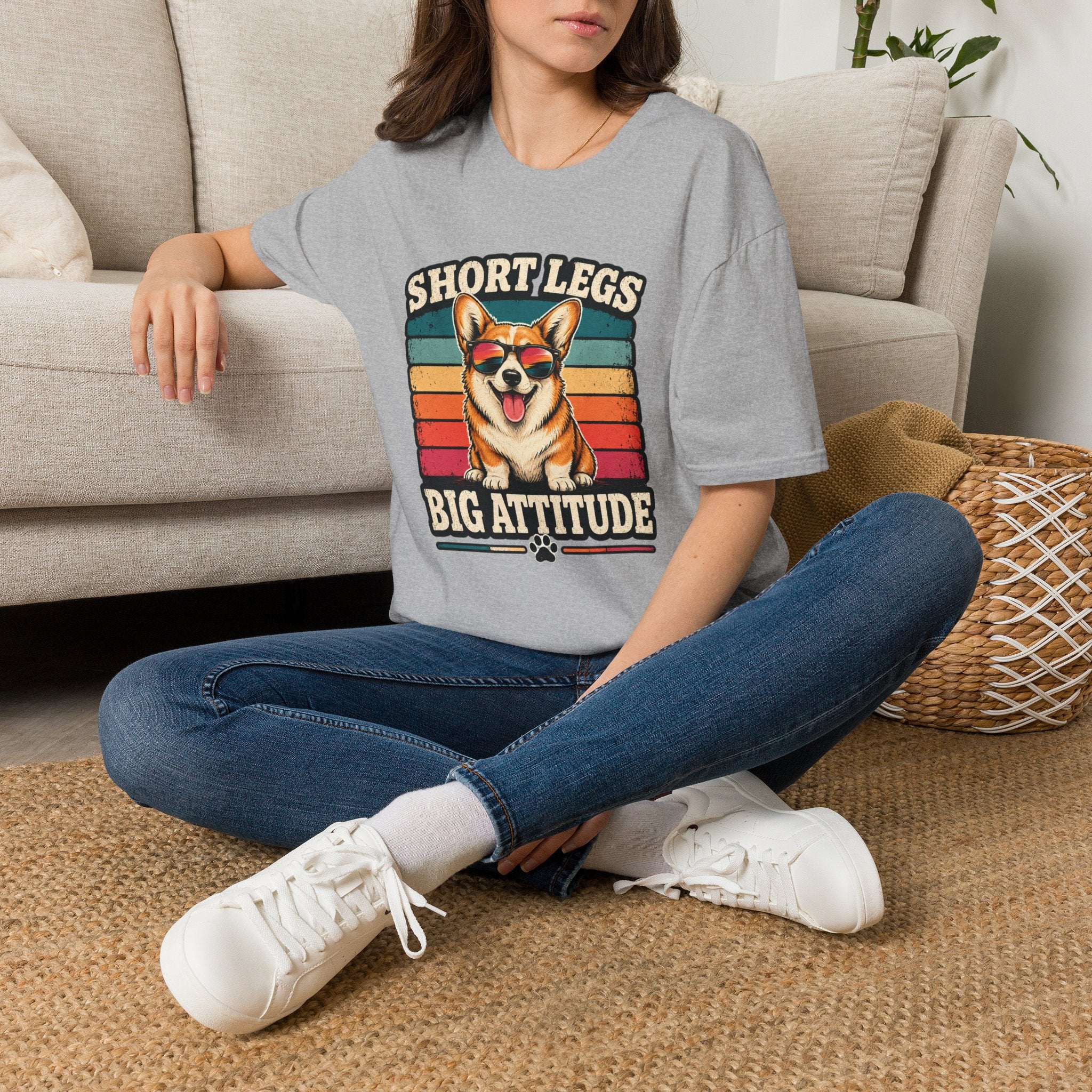 Corgi 'Short Legs, Big Attitude' T-Shirt