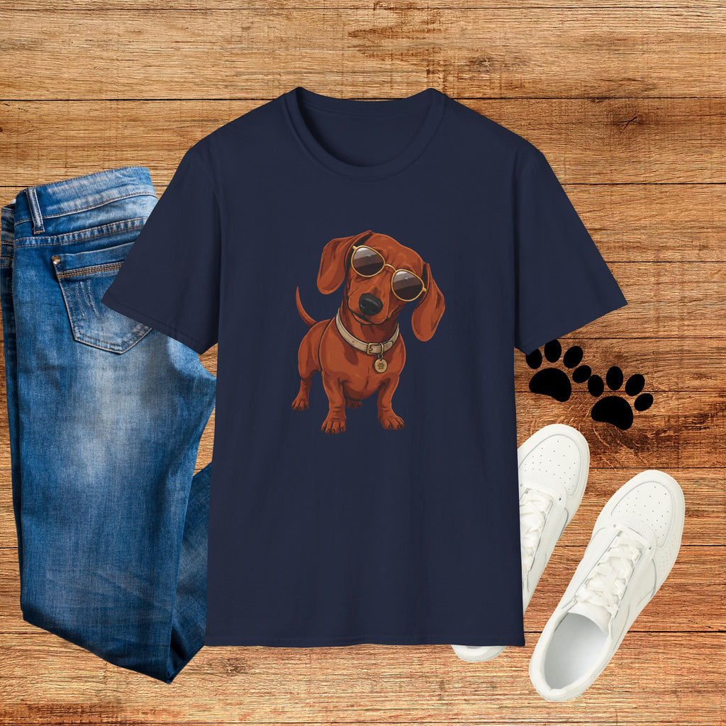 Dachshund Sunglasses T-Shirt — Cool Wiener Dog Graphic Tee