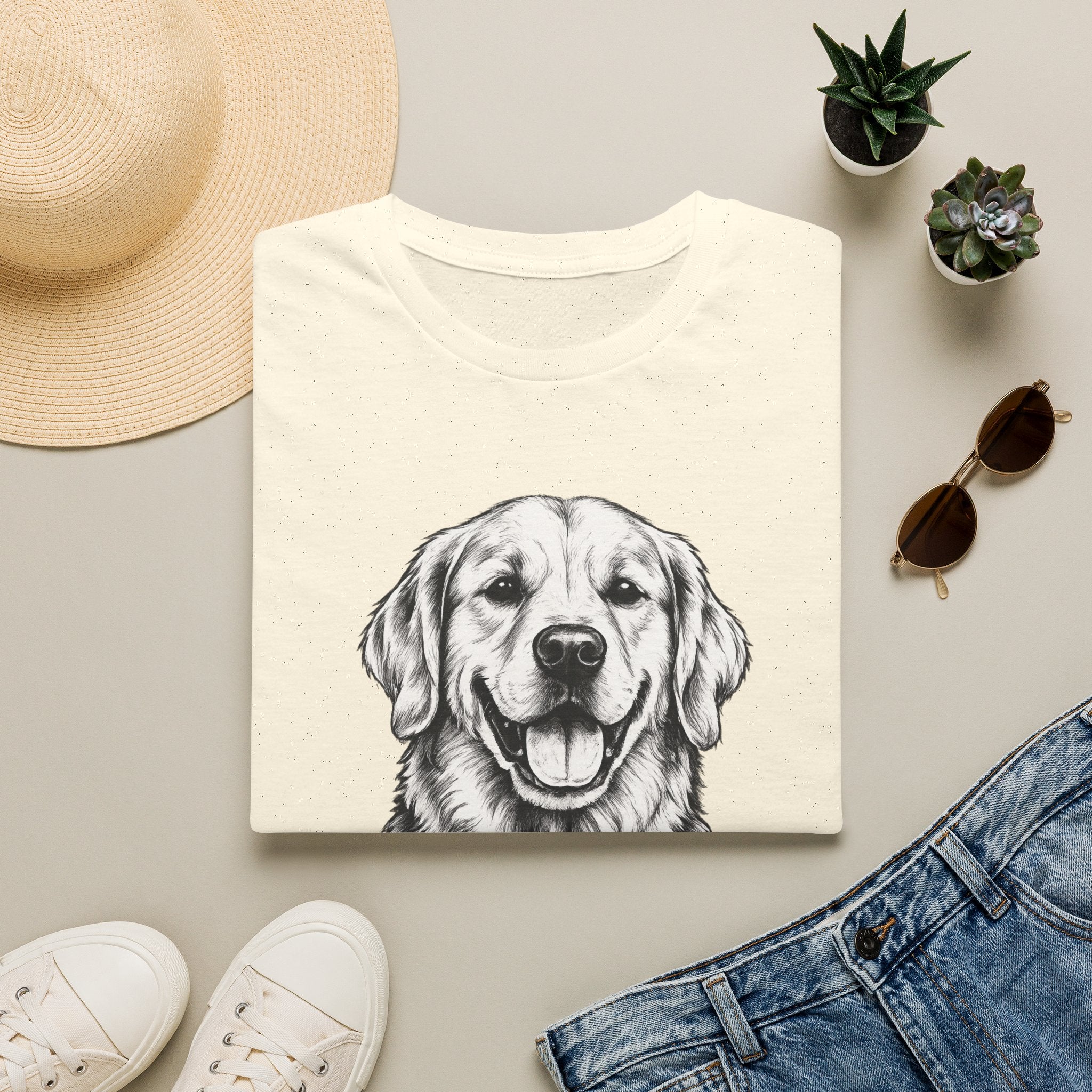 Dog Mom T‑Shirt — 'Best Dog Mom Ever' Golden Retriever Tee