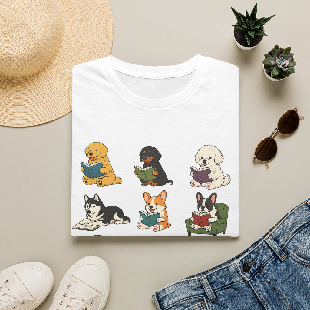 Reading Dogs T-Shirt — Cute Puppy Book Club Graphic Tee