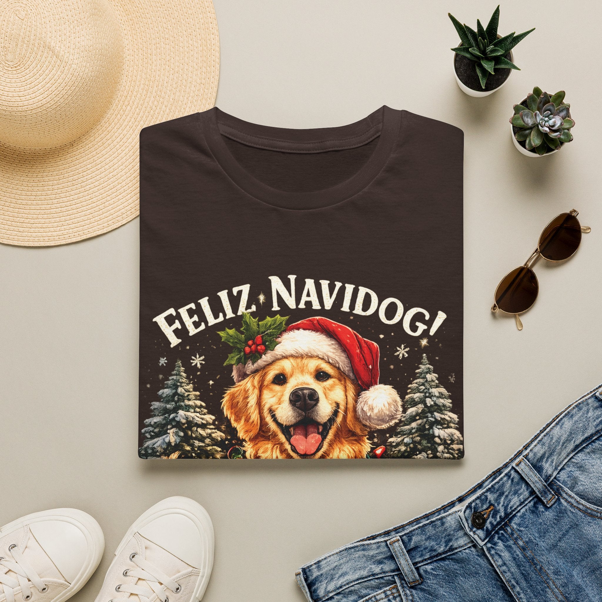 Feliz Navidog! Golden Retriever Holiday Tee