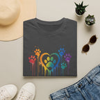 T-Shirt — Rainbow Paw Heart Tee (LGBTQ+ Pet Lover Pride Shirt)