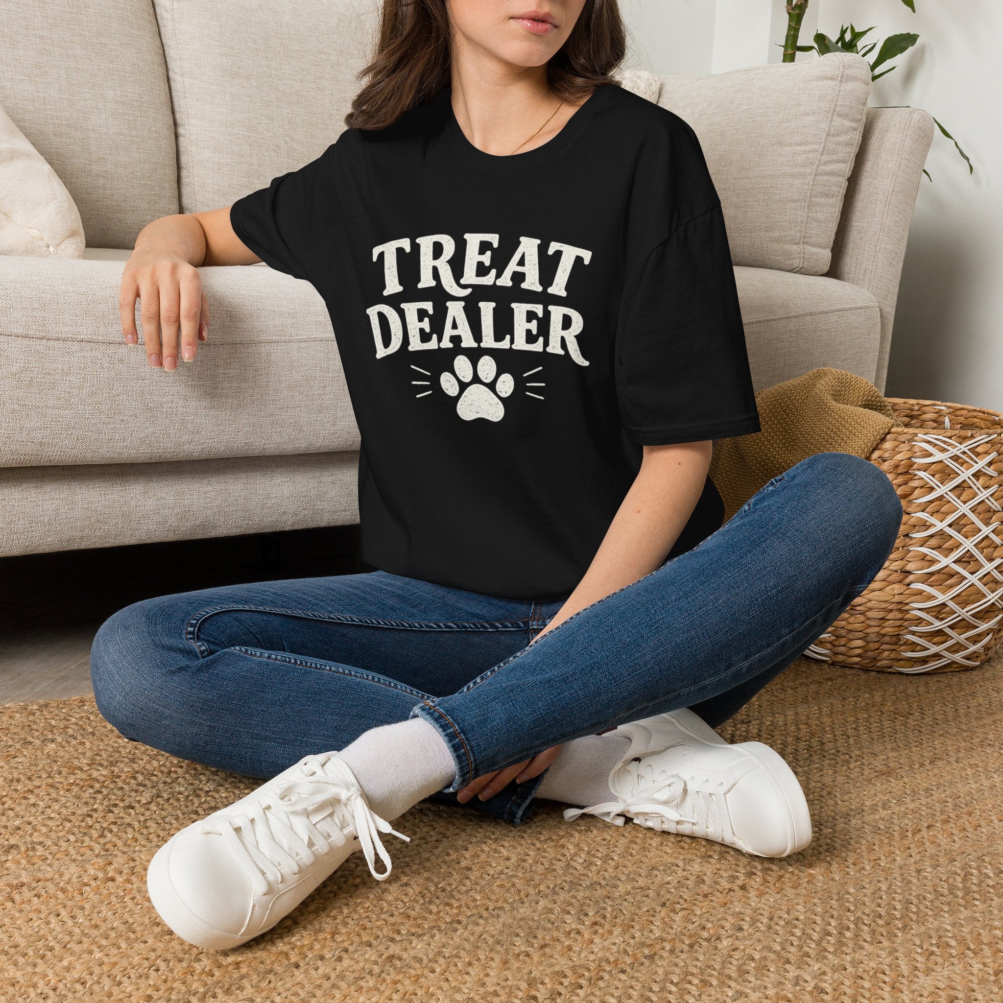Treat Dealer T-Shirt — Funny Pet Treats Paw Print Tee for Dog & Cat Lovers