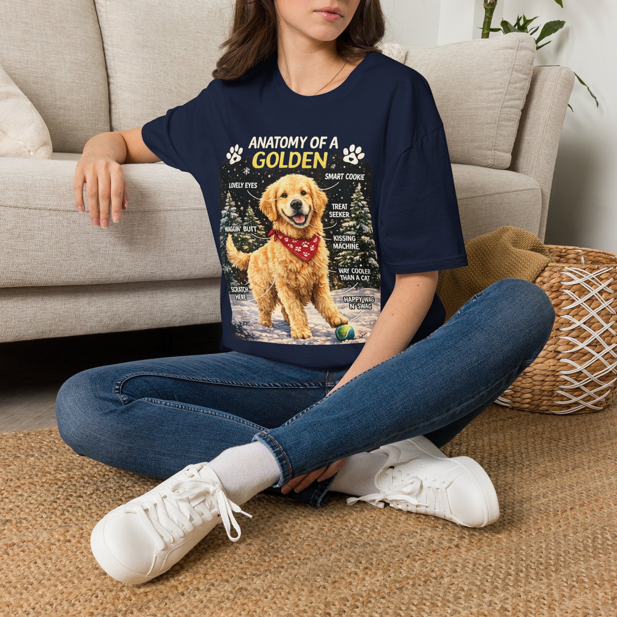 Anatomy of a Golden T-Shirt – Funny Golden Retriever Dog Tee