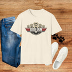Dog Gun T-Shirt — Retro Patriotic Puppy Graphic Tee