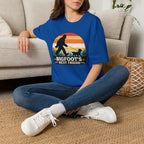 Bigfoot's Best Friend Retro Sunset Tee