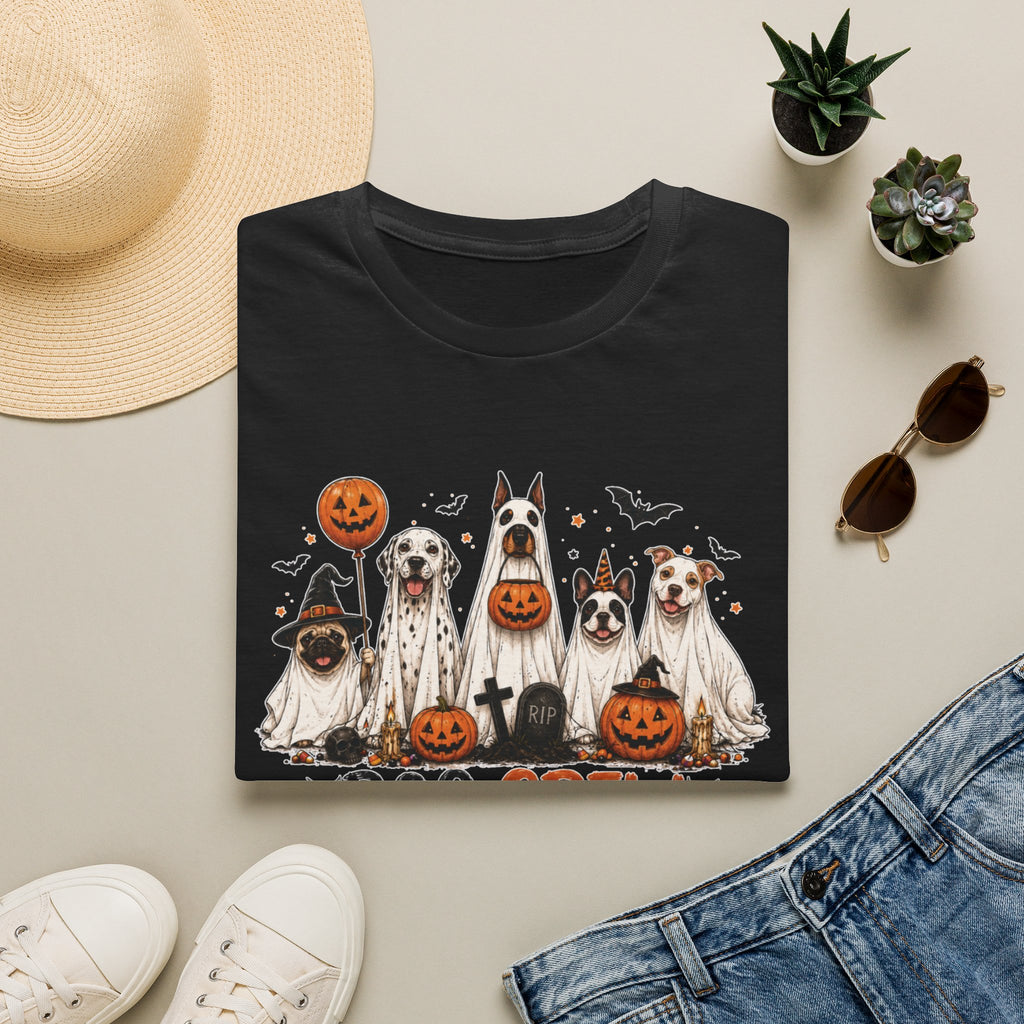 Halloween 'Boo Crew' Dog T-Shirt — Cute Puppy Ghosts & Pumpkins