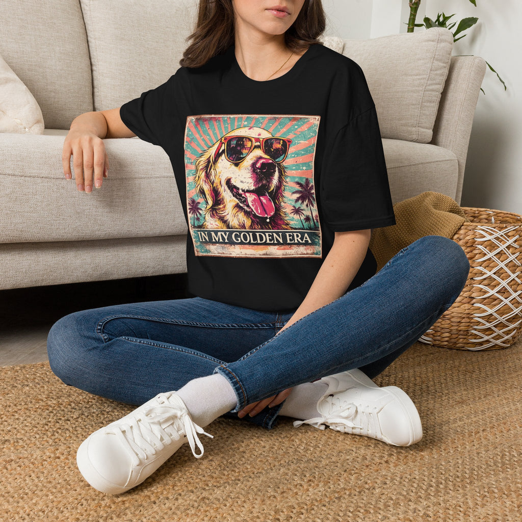Golden Retriever Retro Tee — "In My Golden Era" Graphic T-Shirt