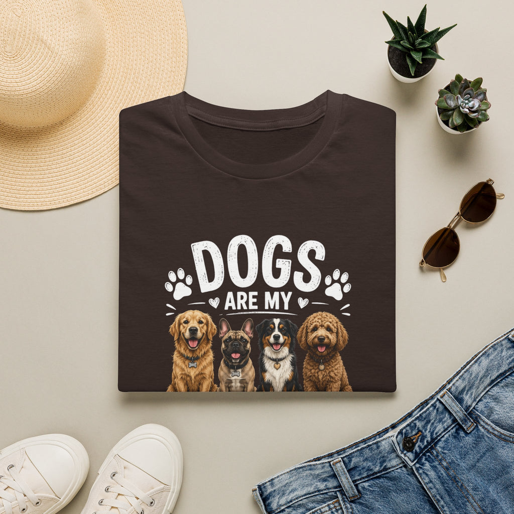 Dogs Are My Favorite People Cute Paw Print Dog Lover Tee