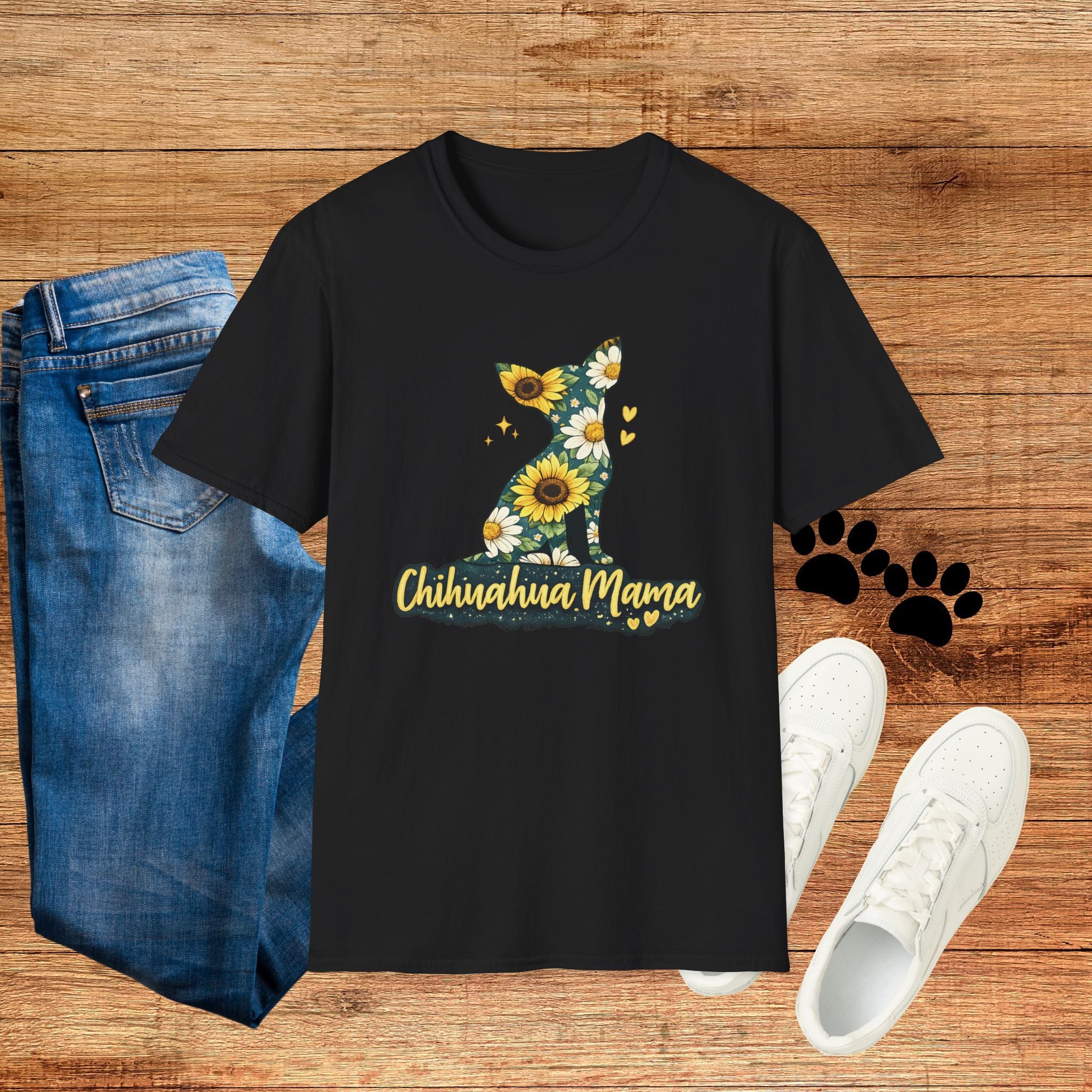 Sunflower Chihuahua Mama T-Shirt
