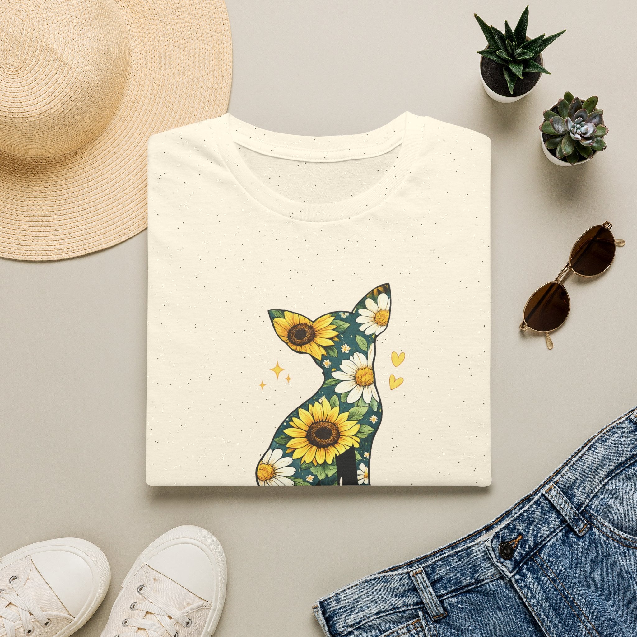 Sunflower Chihuahua Mama T-Shirt