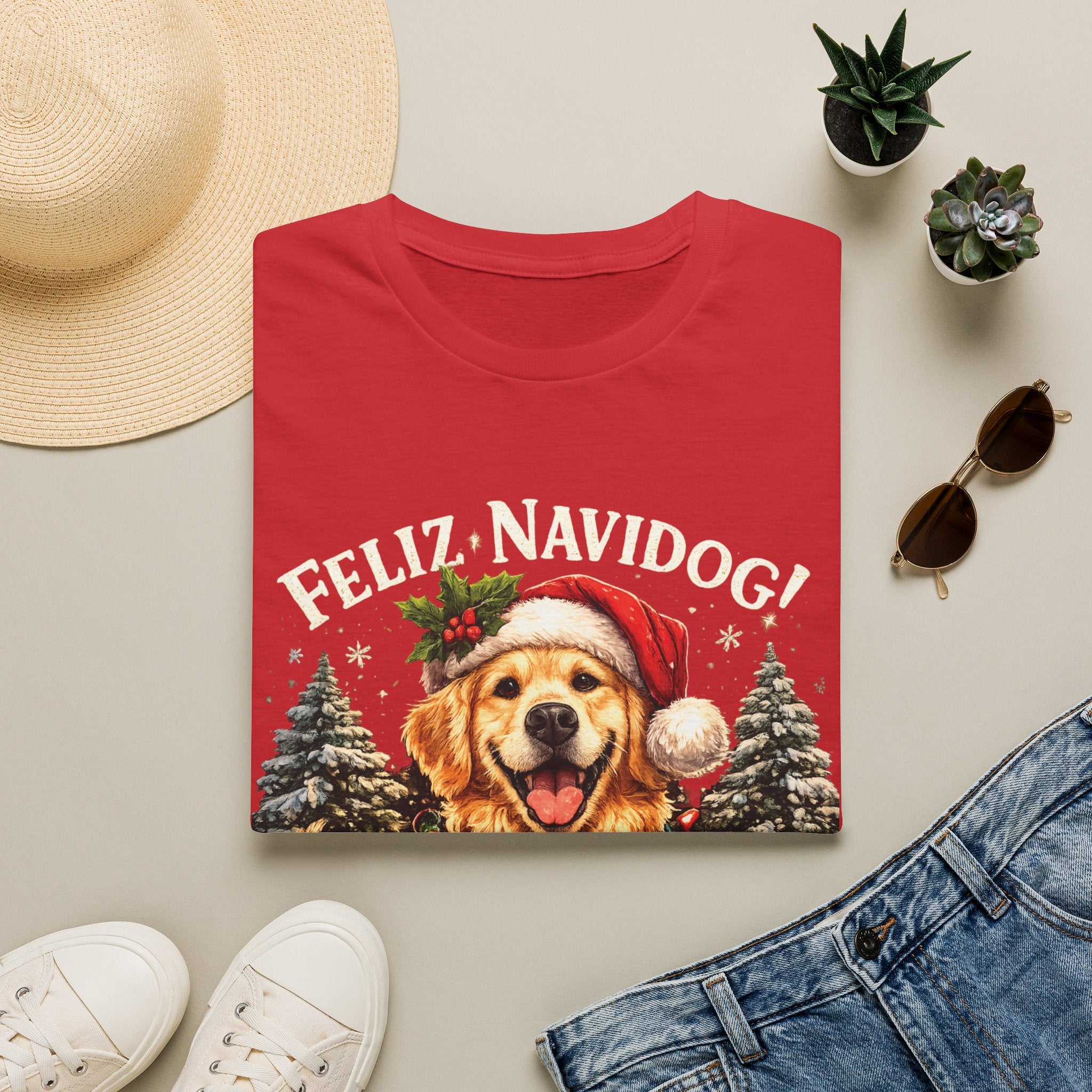 Feliz Navidog! Golden Retriever Holiday Tee