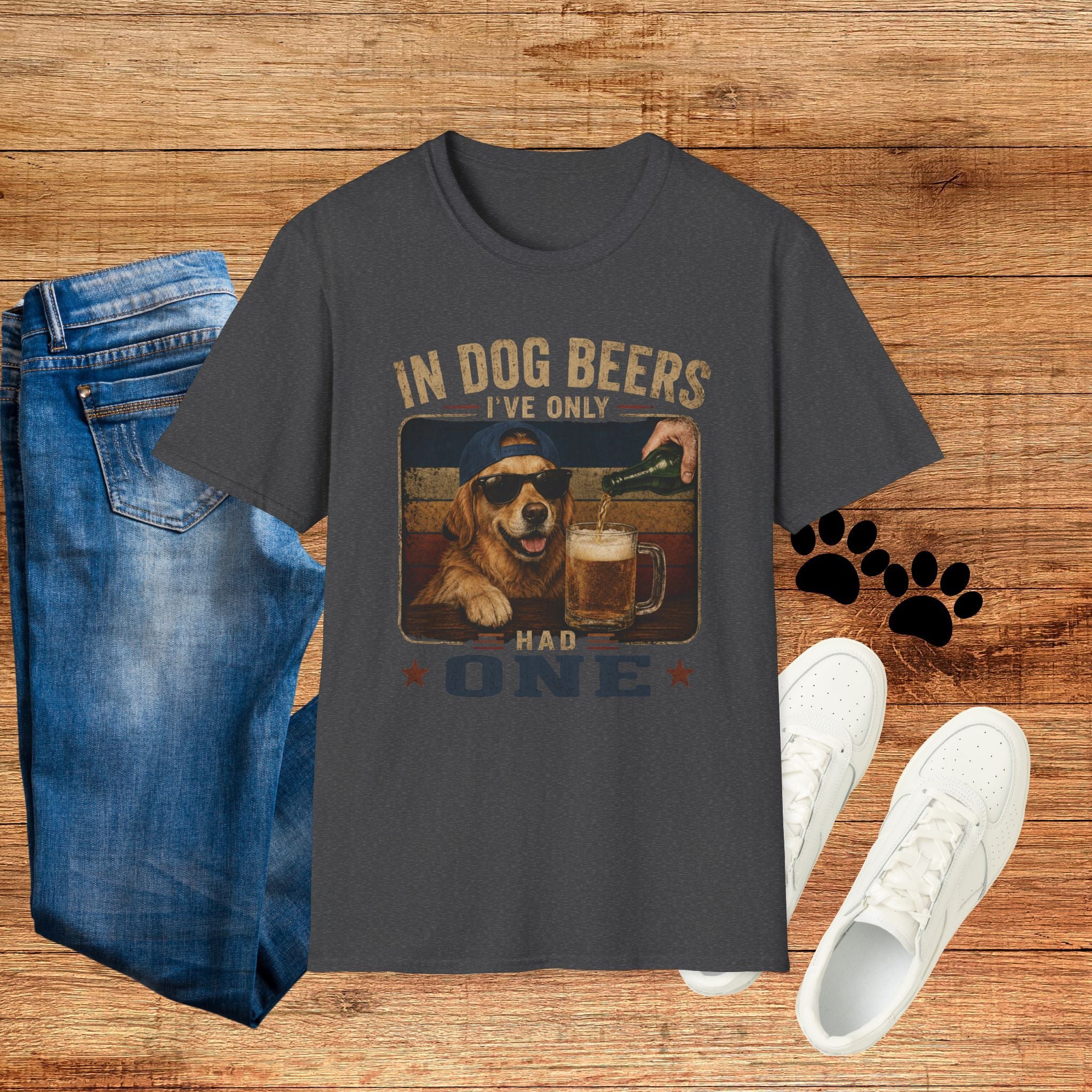 In Dog Beers I've Only Had One Funny Dog Beer Graphic Tee