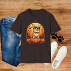 Halloween Corgi Tee — Cool Sunglasses Dog on Pumpkin Graphic T-Shirt
