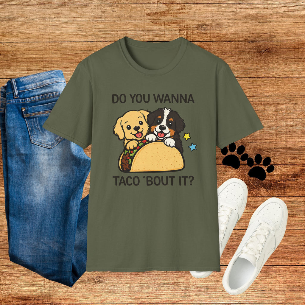 Do You Wanna Taco 'Bout It? Cute Puppy Taco Graphic Tee