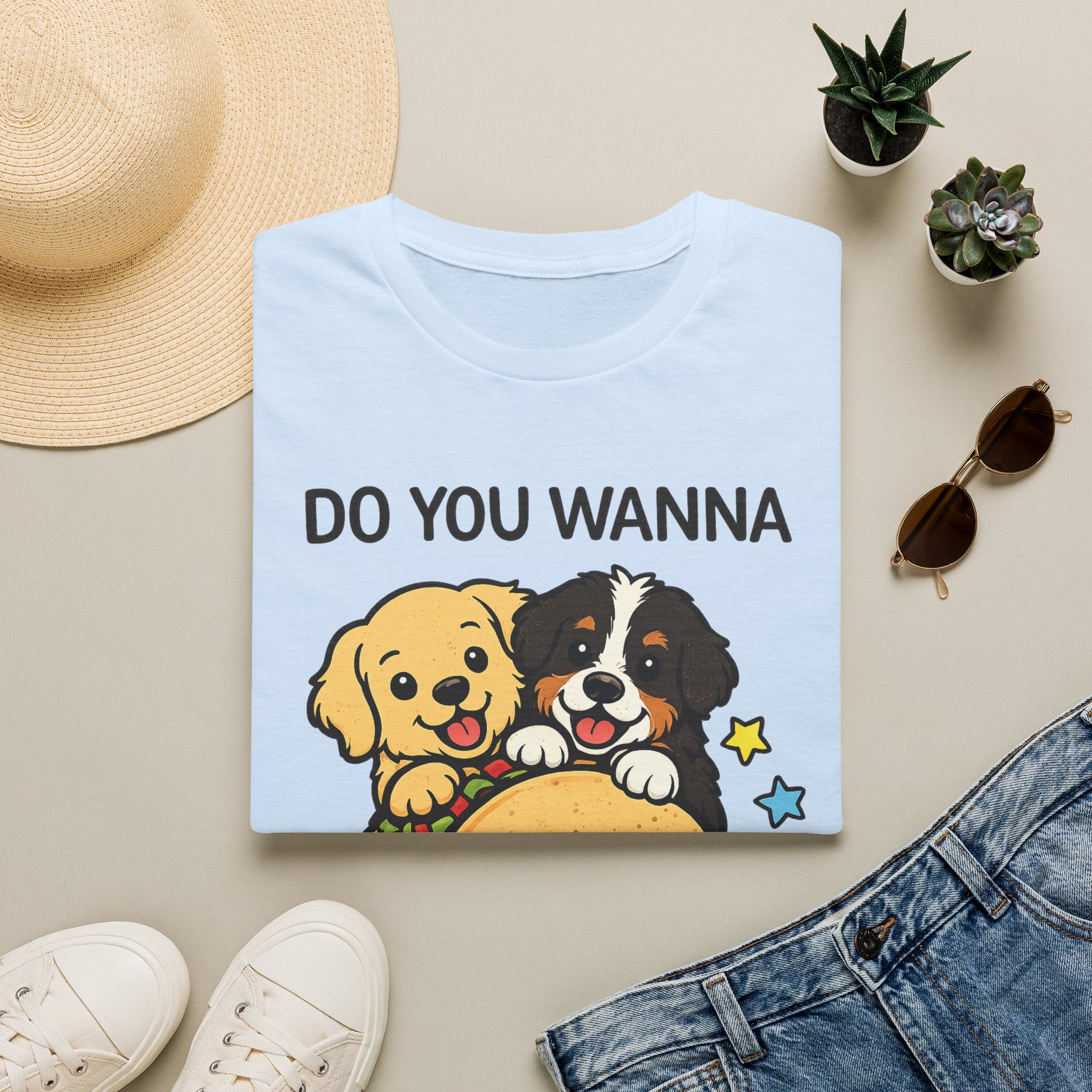 Do You Wanna Taco 'Bout It? Cute Puppy Taco Graphic Tee