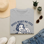 Dogs Make Me Feel Less Murdery Vintage Retro Dog Lover Tee