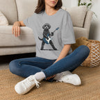Dog Playing Electric Guitar T-Shirt – Cute Rocker Puppy Graphic Tee