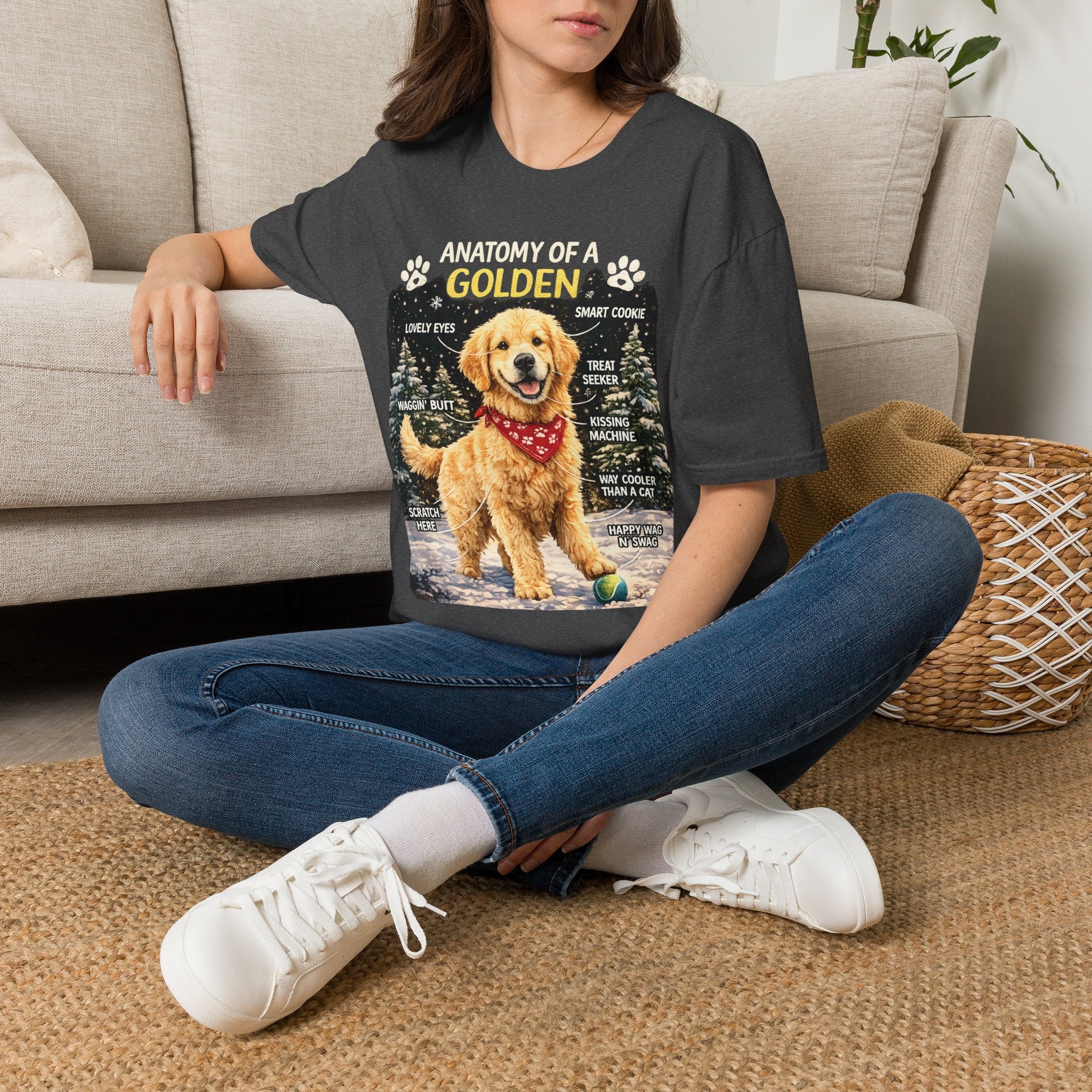 Anatomy of a Golden T-Shirt – Funny Golden Retriever Dog Tee