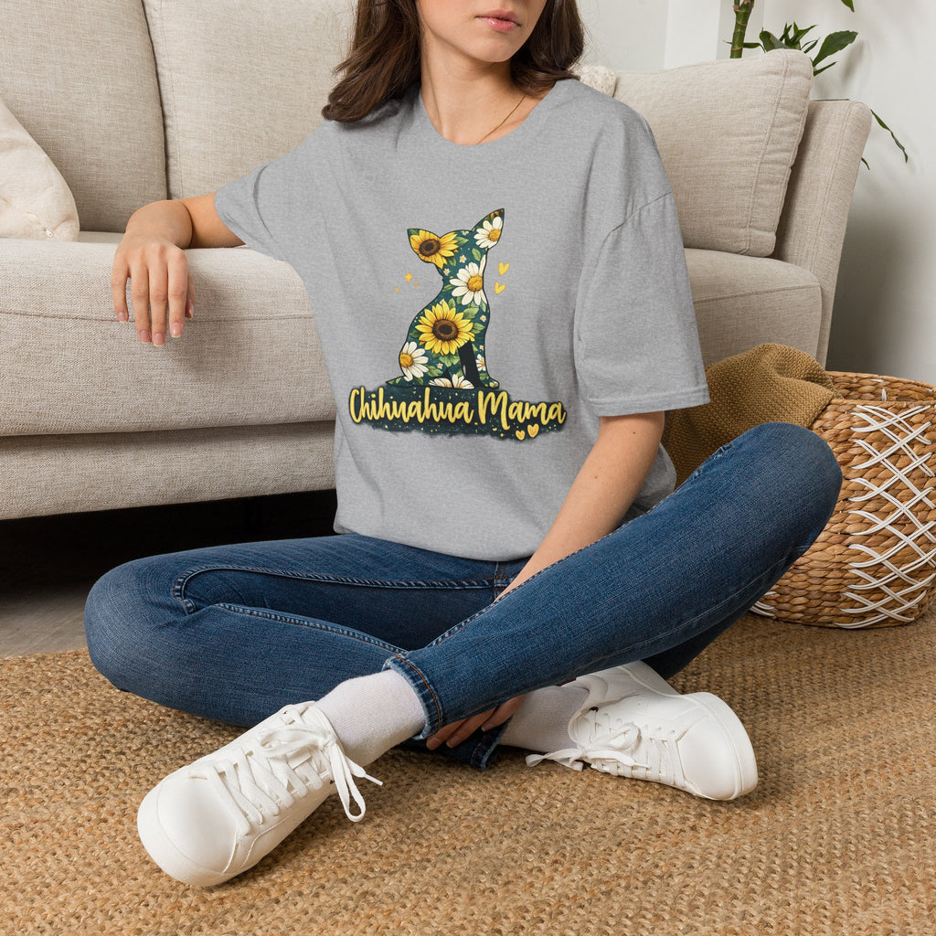 Sunflower Chihuahua Mama T-Shirt