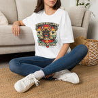 French Bulldog Dog Mom T-Shirt — Retro Sunset Frenchie Lover Tee